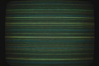Close-up of analogue phosphor CRT scanlines